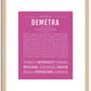 Demetra | Name Art Print