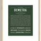 Demetra | Name Art Print