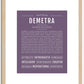 Demetra | Name Art Print