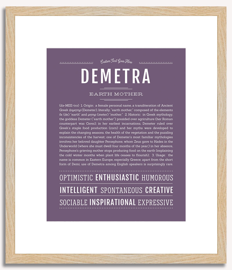 Demetra | Name Art Print