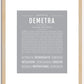 Demetra | Name Art Print