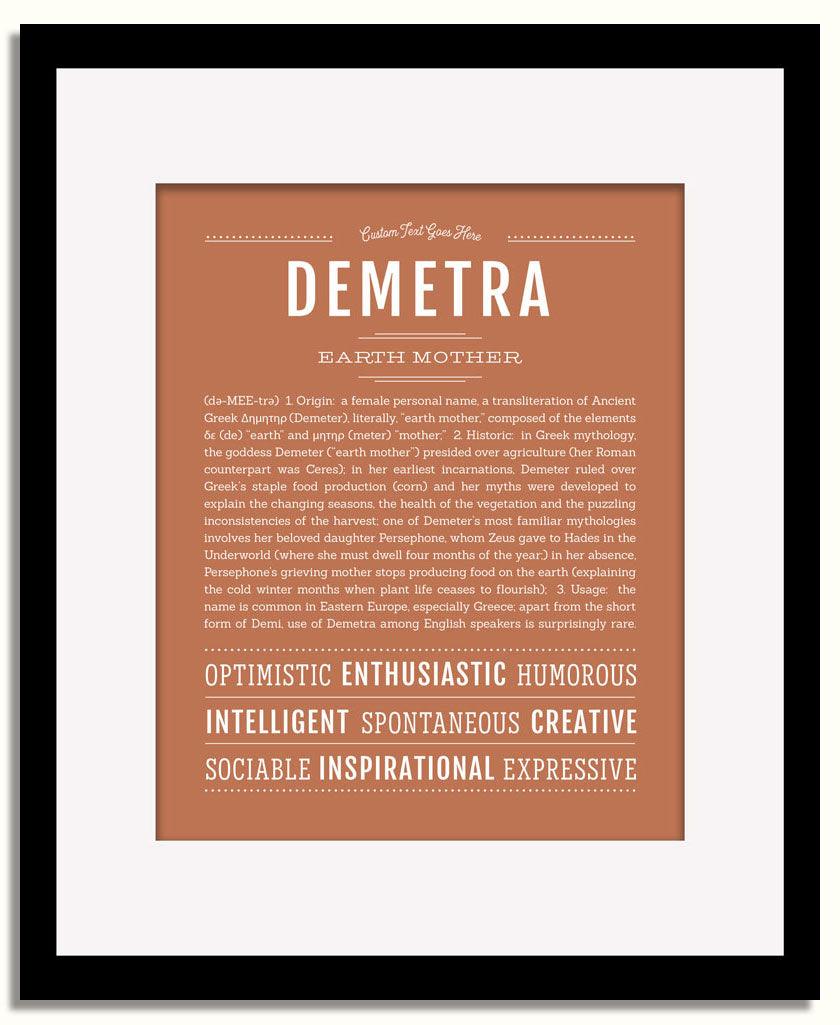 Frame Options | Terra Cotta | Black Frame, Matted