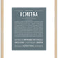 Demetra | Name Art Print