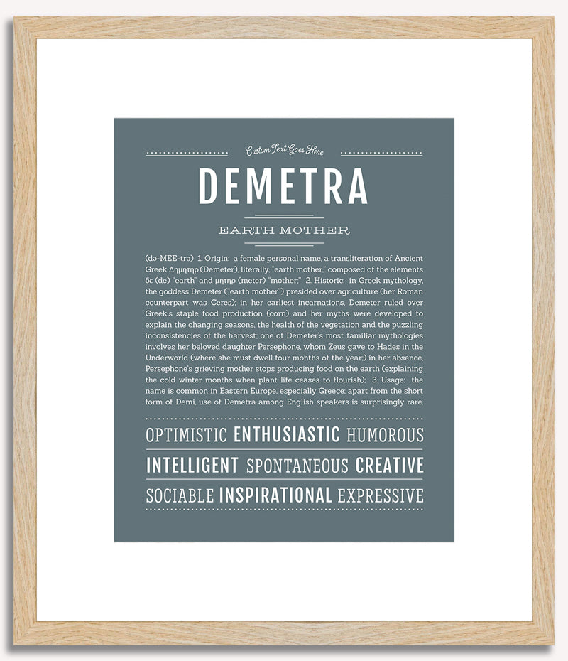 Demetra | Name Art Print