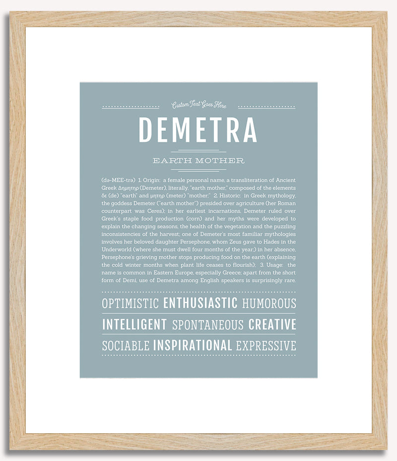 Demetra | Name Art Print