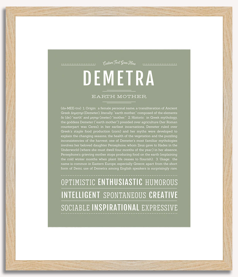 Demetra | Name Art Print