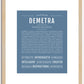 Demetra | Name Art Print