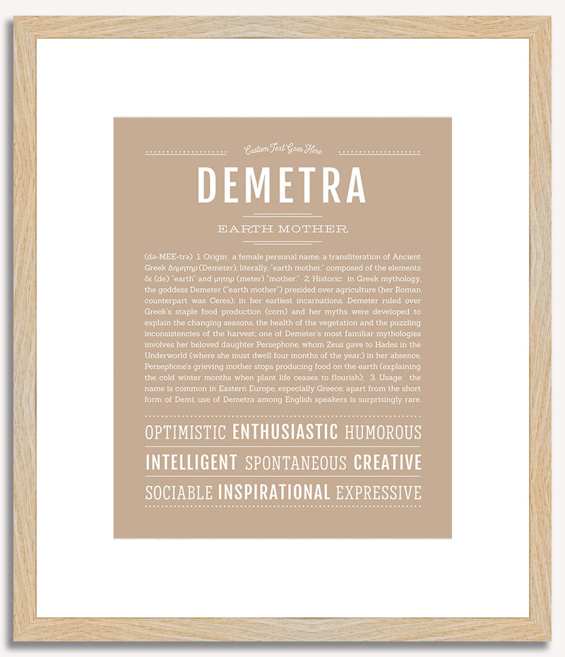 Demetra | Name Art Print