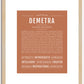 Demetra | Name Art Print