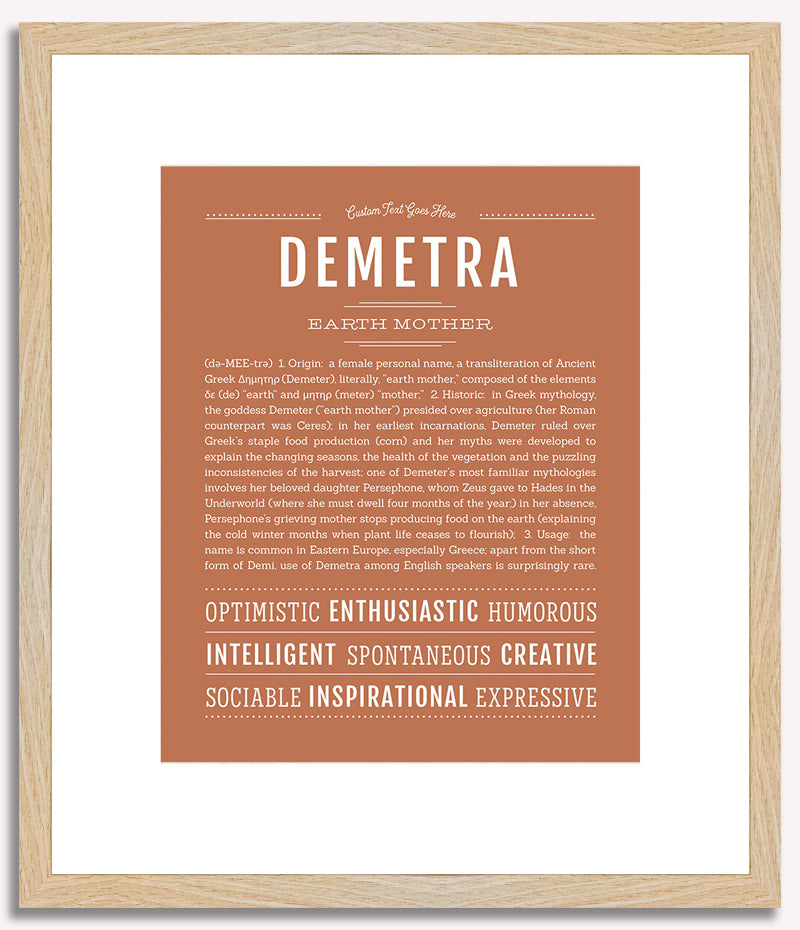 Demetra | Name Art Print