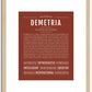 Demetria | Name Art Print