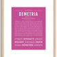 Demetria | Name Art Print