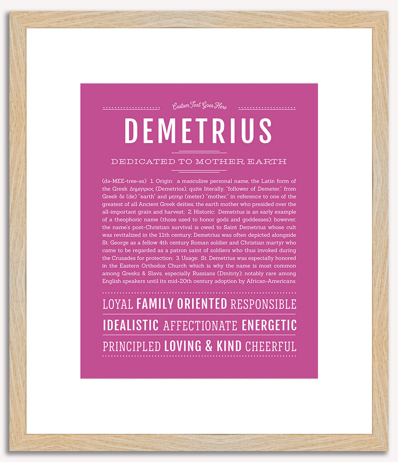 Demetrius | Name Art Print