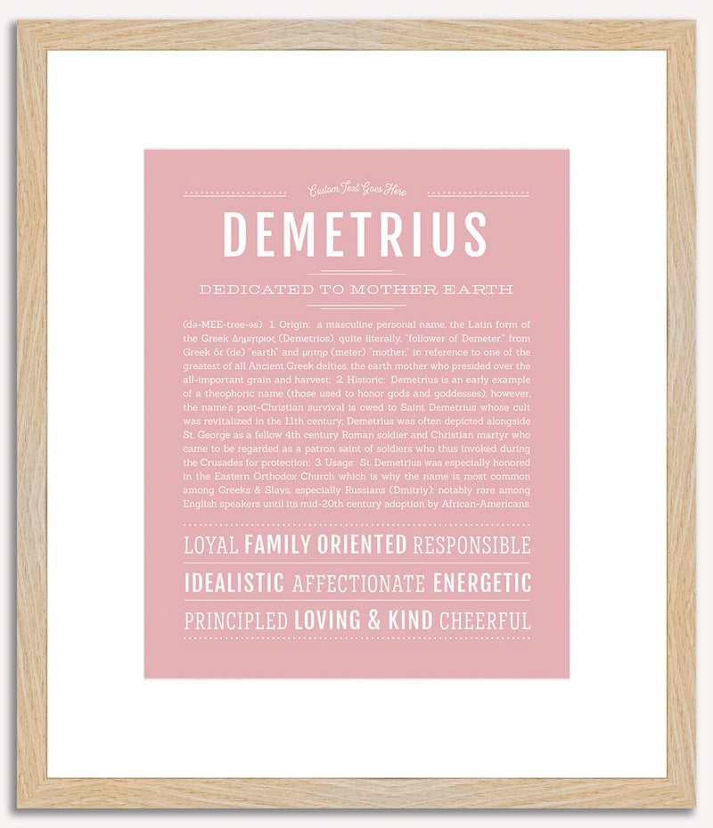 Demetrius | Name Art Print