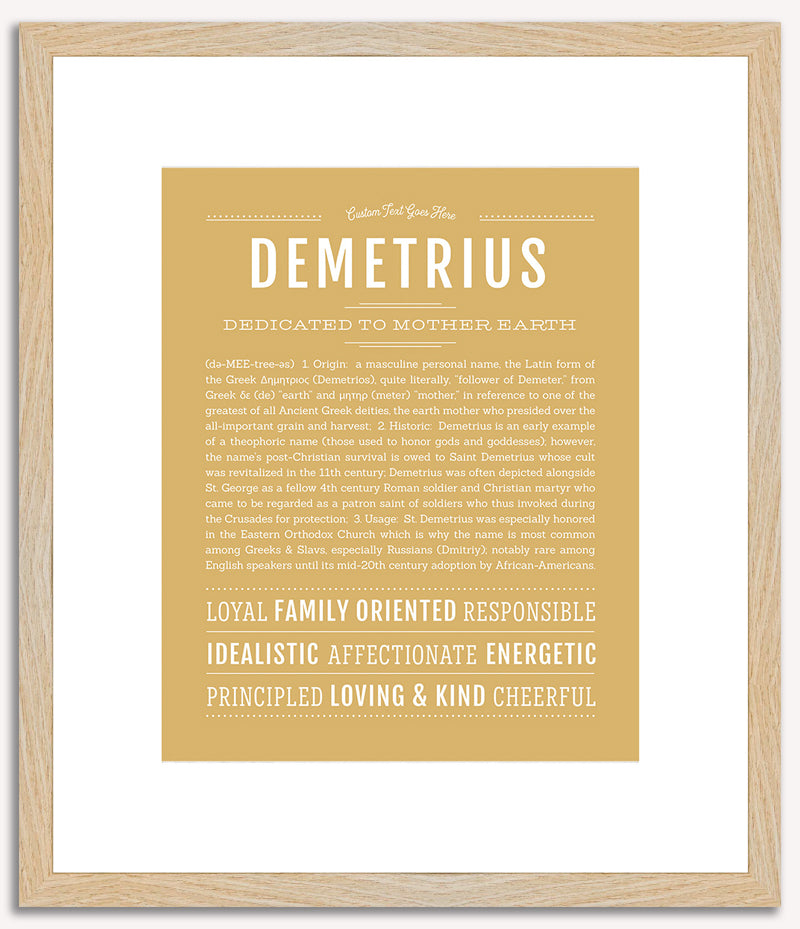 Demetrius | Name Art Print