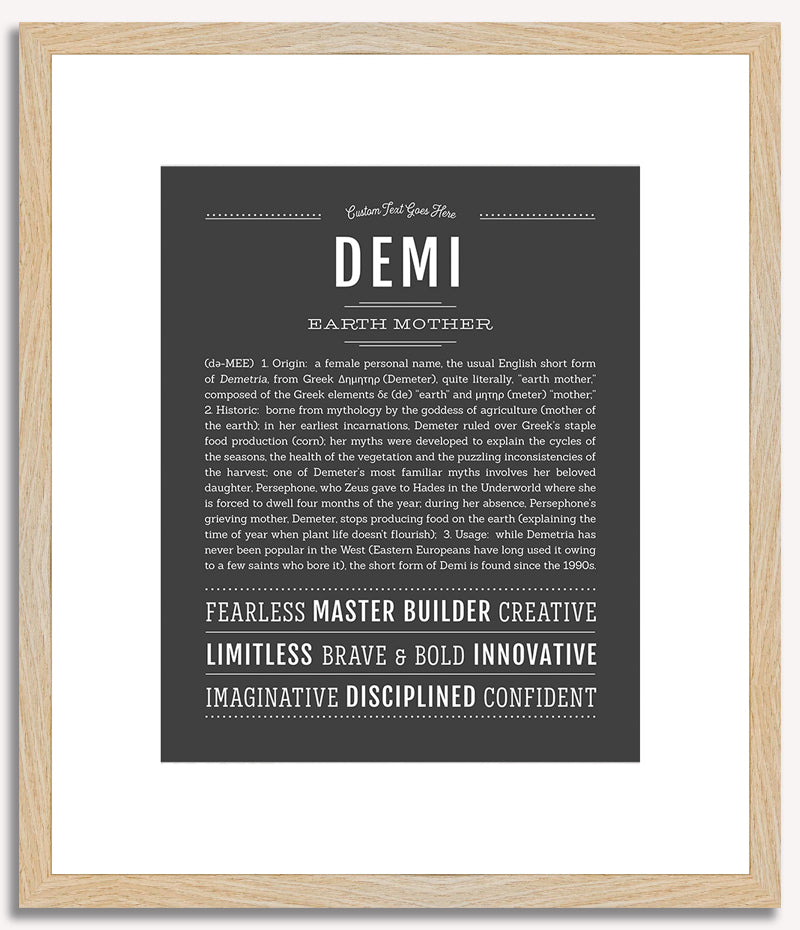 Demi | Name Art Print