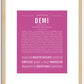 Demi | Name Art Print