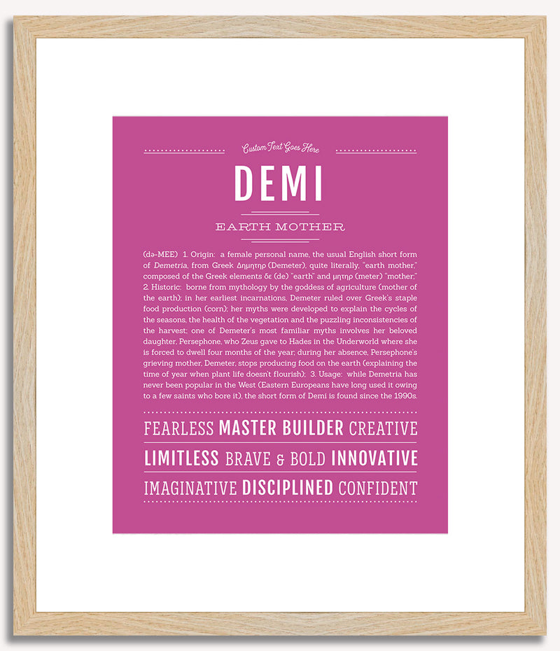 Demi | Name Art Print