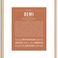 Demi | Name Art Print