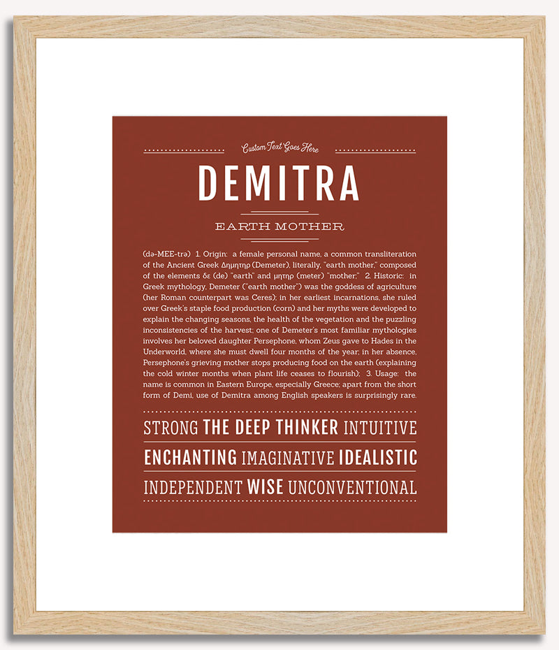 Demitra | Name Art Print