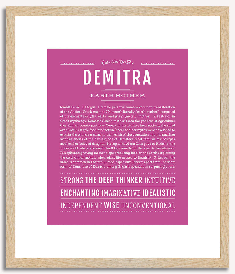 Demitra | Name Art Print