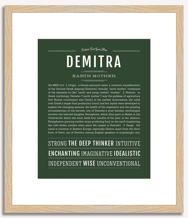 Demitra | Name Art Print