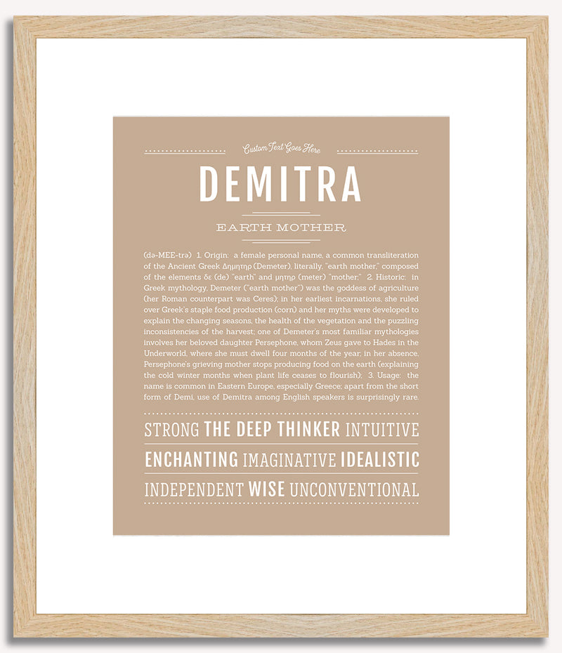 Demitra | Name Art Print