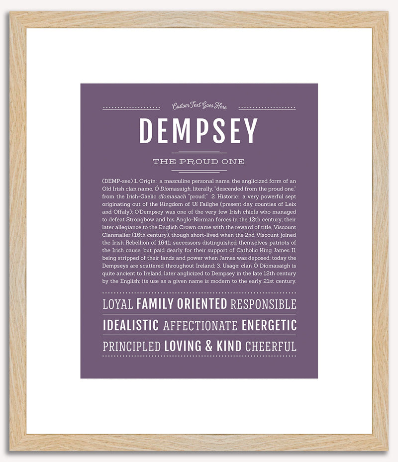 Dempsey | Name Art Print