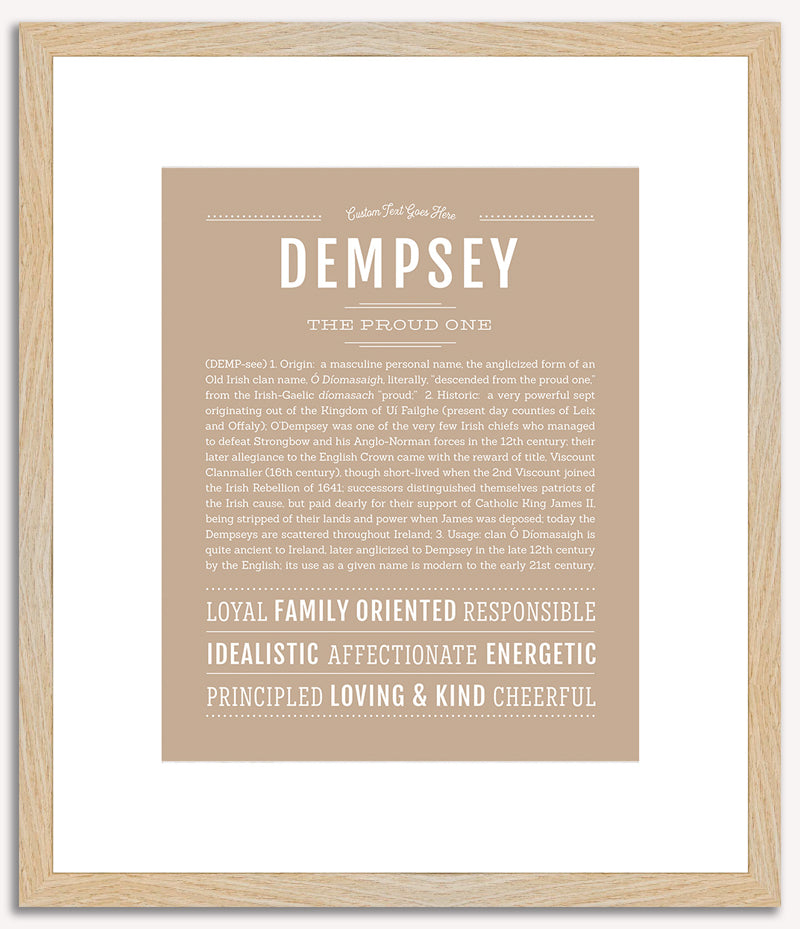 Dempsey | Name Art Print