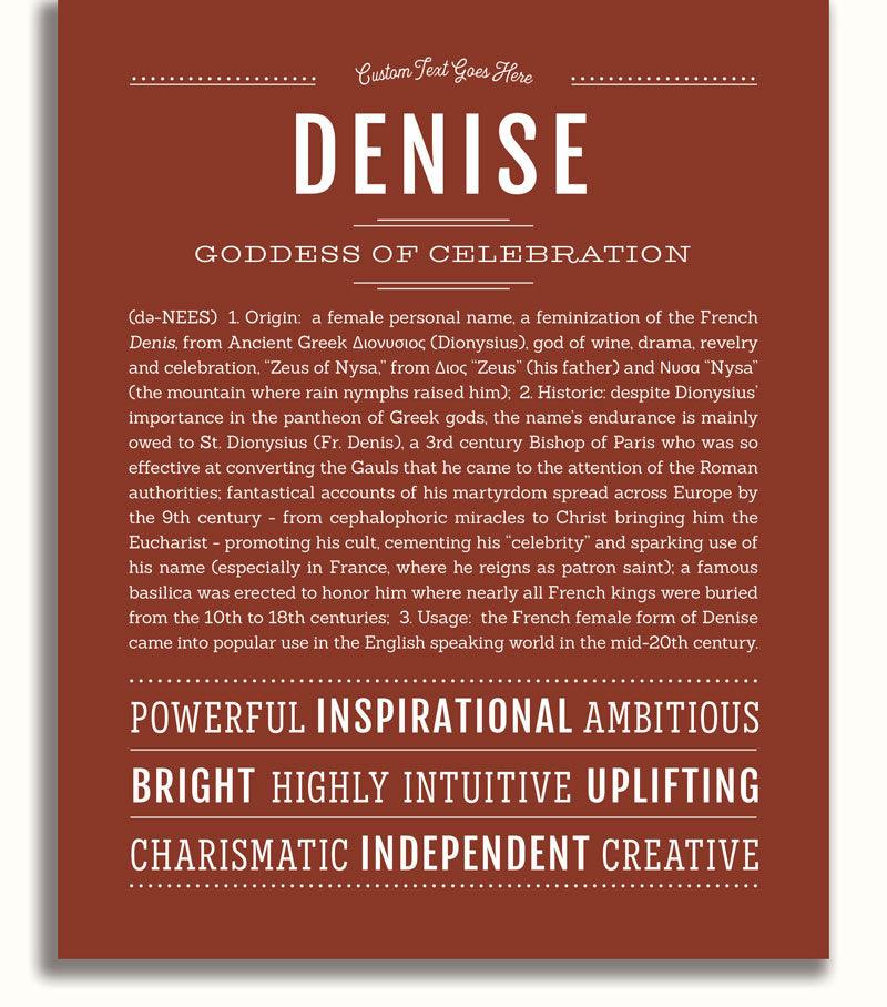 Denise | Name Art Print - Personalized Custom Gifts – Name Stories