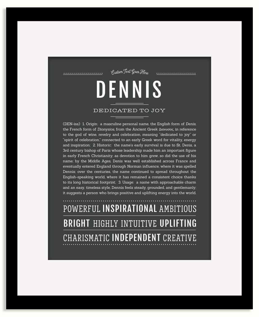 Frame Options | Charcoal Gray | Black Frame, Matted