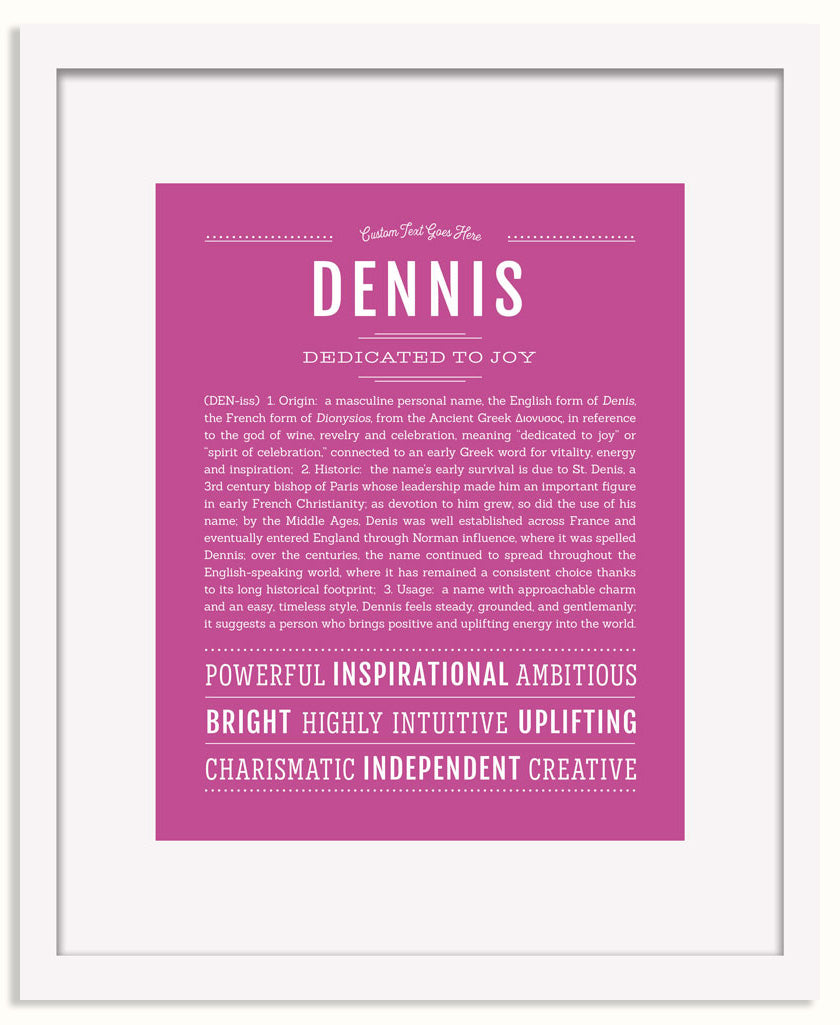 Frame Options | Dark Pink | White Frame, Matted