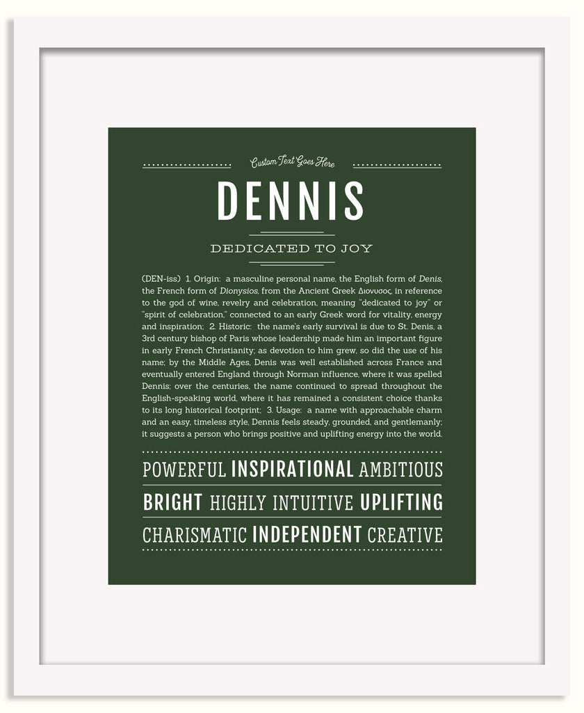 Frame Options | Deep Forest | White Frame, Matted