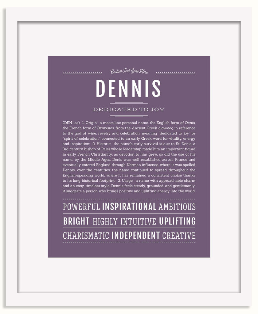 Frame Options | Deep Purple | White Frame, Matted