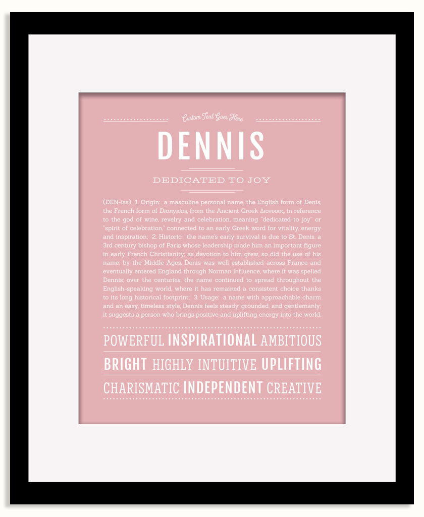 Frame Options | Dusty Rose | Black Frame, Matted