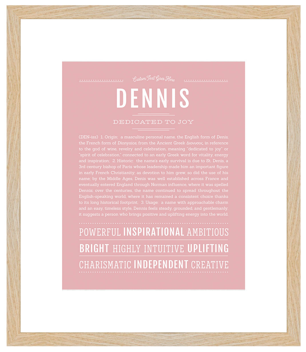 Frame Options | Dusty Rose | Maple Frame, Matted