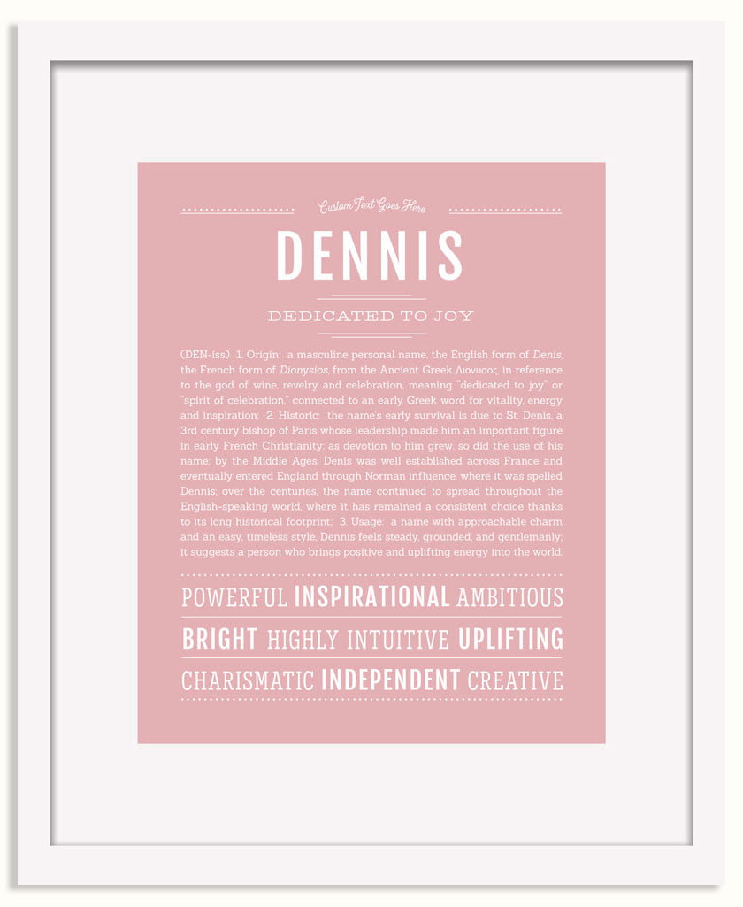Frame Options | Dusty Rose | White Frame, Matted