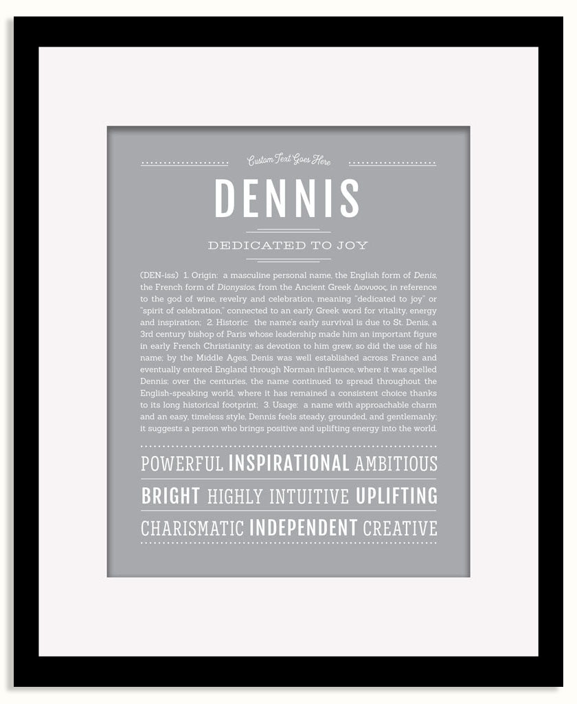 Frame Options | Light Gray | Black Frame, Matted