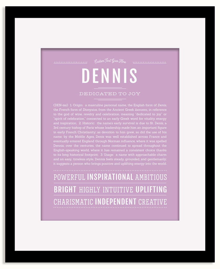 Frame Options | Lilac | Black Frame, Matted