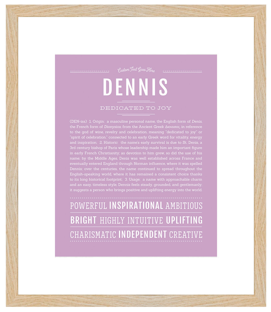 Frame Options | Lilac | Maple Frame, Matted