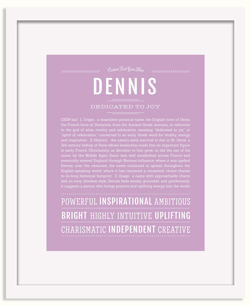 Frame Options | Lilac | White Frame, Matted