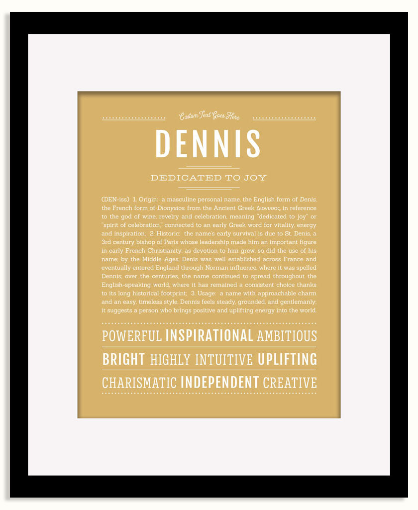 Frame Options | Matte Gold | Black Frame, Matted