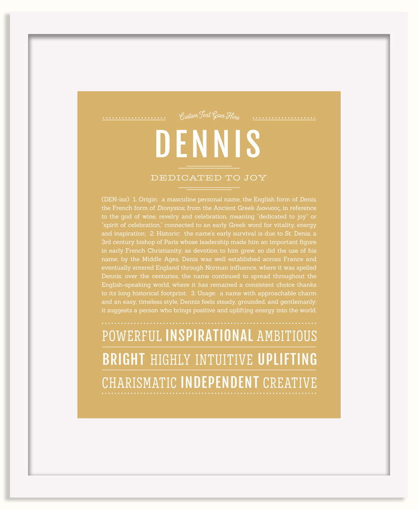 Frame Options | Matte Gold | White Frame, Matted