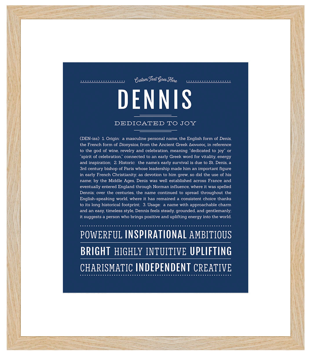 Frame Options | Midnight Blue | Maple Frame, Matted