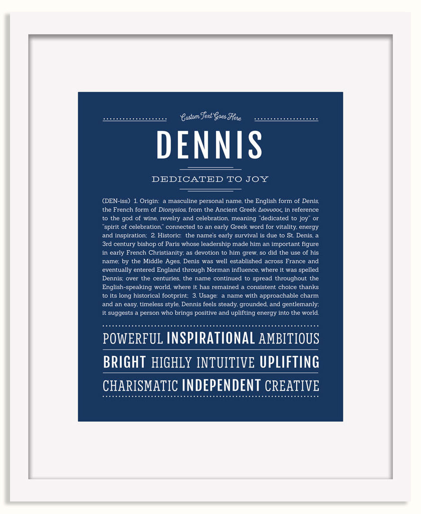 Frame Options | Midnight Blue | White Frame, Matted