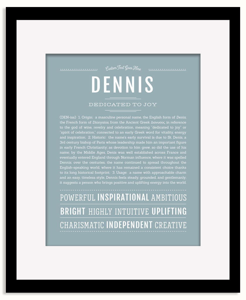 Frame Options | Powder Blue | Black Frame, Matted