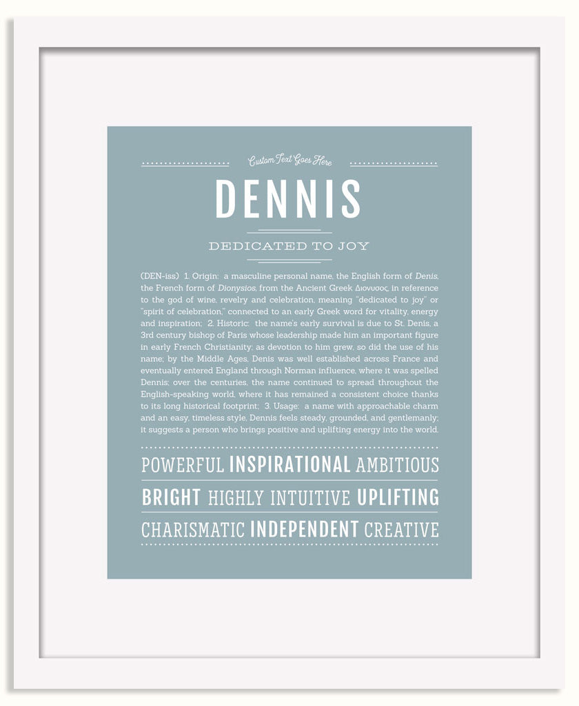 Frame Options | Powder Blue | White Frame, Matted