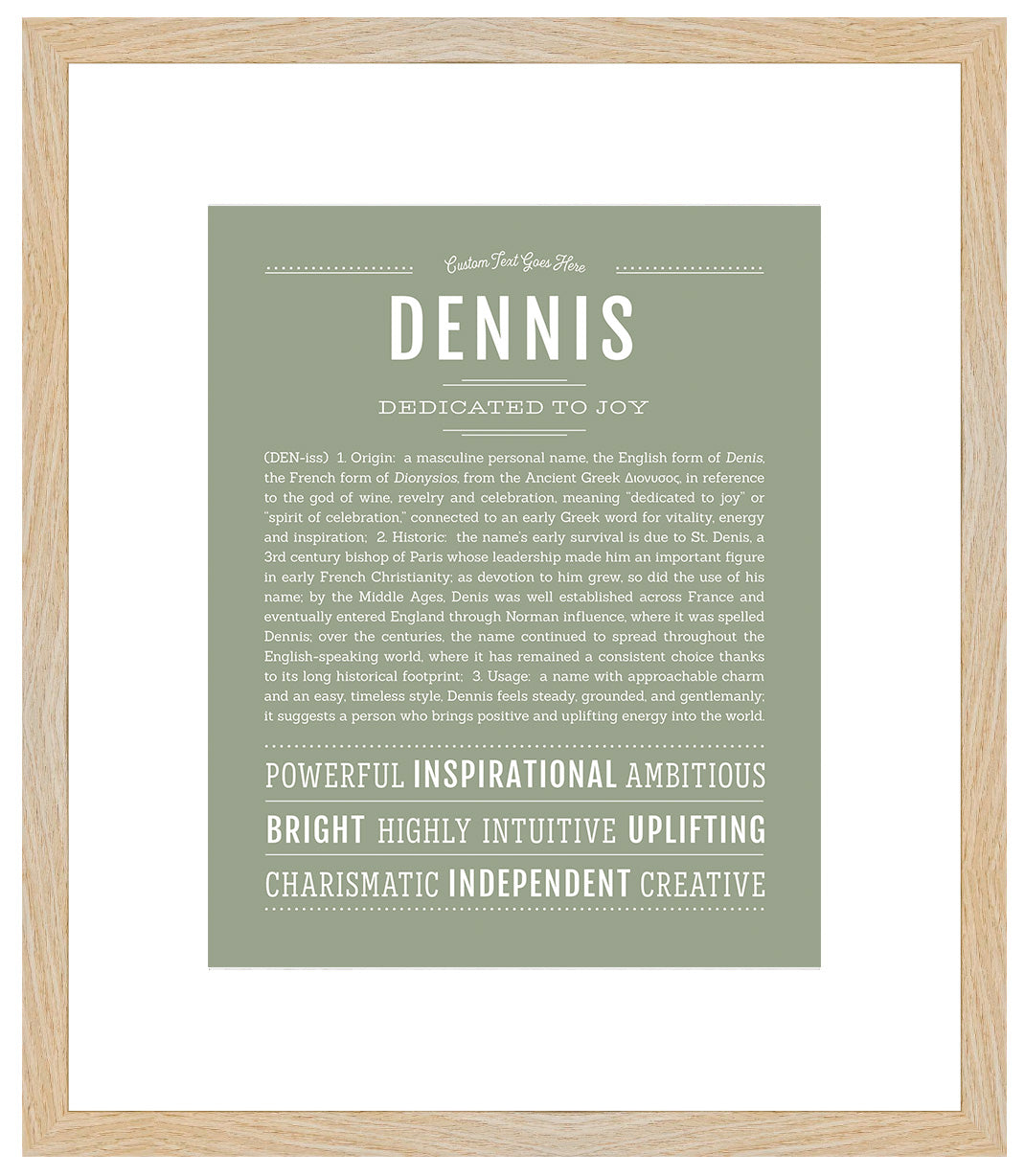 Frame Options | Sage | Maple Frame, Matted