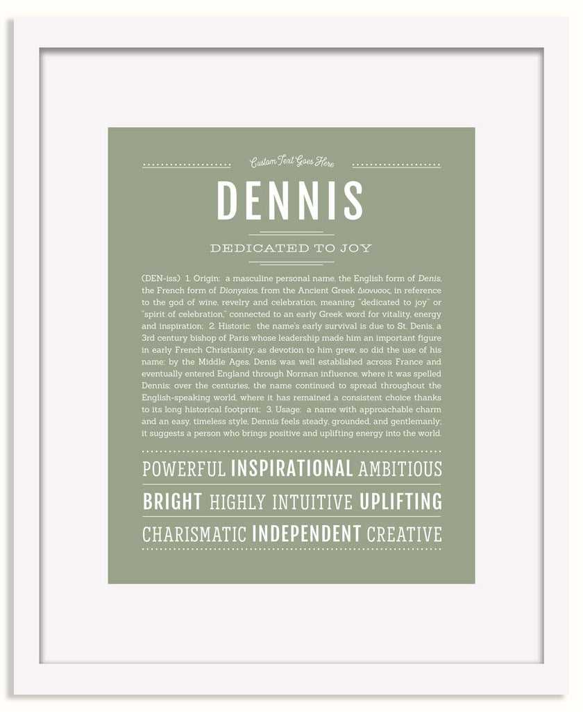 Frame Options | Sage | White Frame, Matted