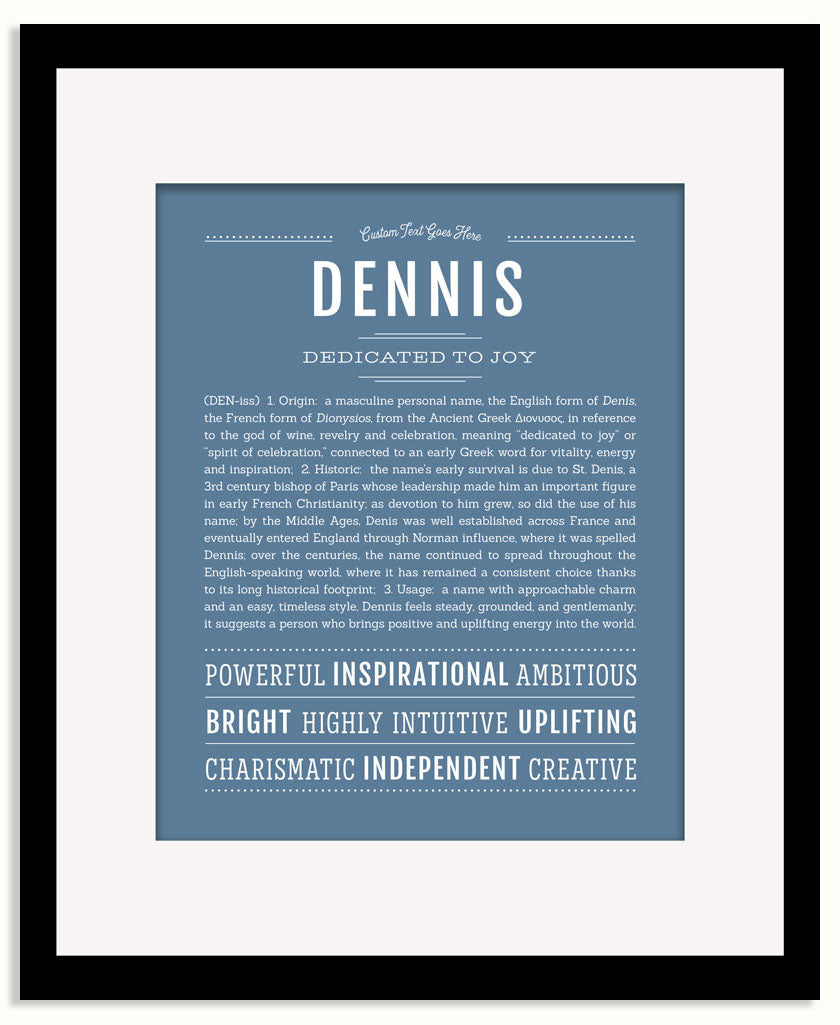 Frame Options | Steele Blue | Black Frame, Matted